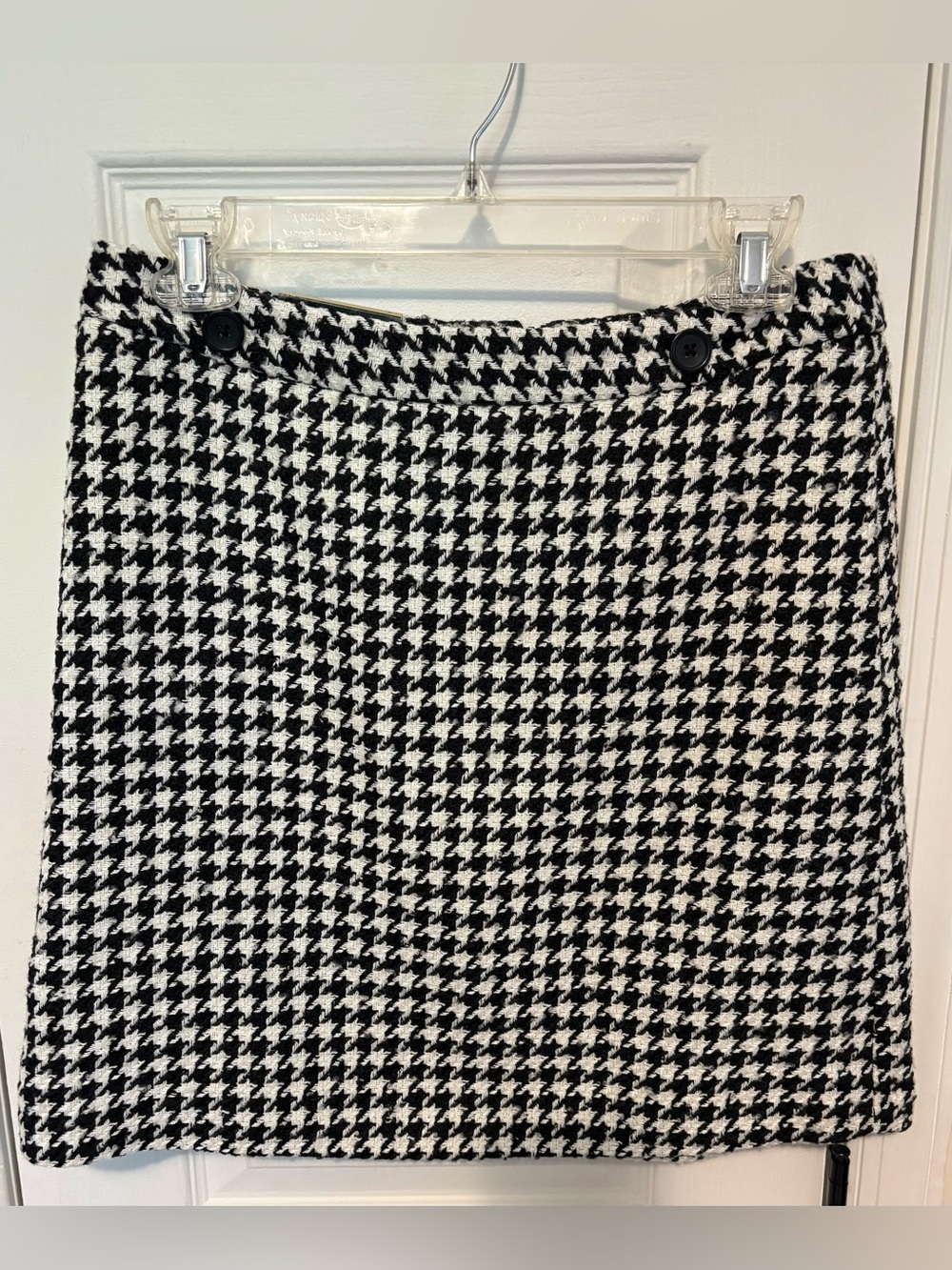 Banana Republic WOOL BLEND Houndstooth Mini Skirt - Size 6 NWT
